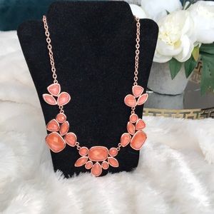 Park lane Rose gold and peach statement necklace!